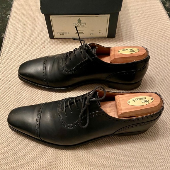 Crockett & Jones Oxford shoes - black size 8 - Picture 2 of 5